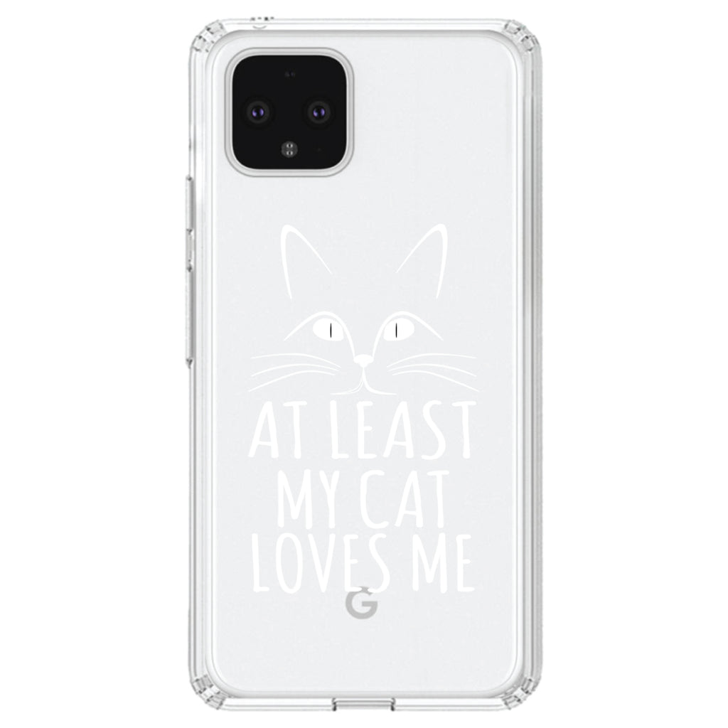 At Least My Cat Loves Me Clear Shockproof iPhone Case, view 23