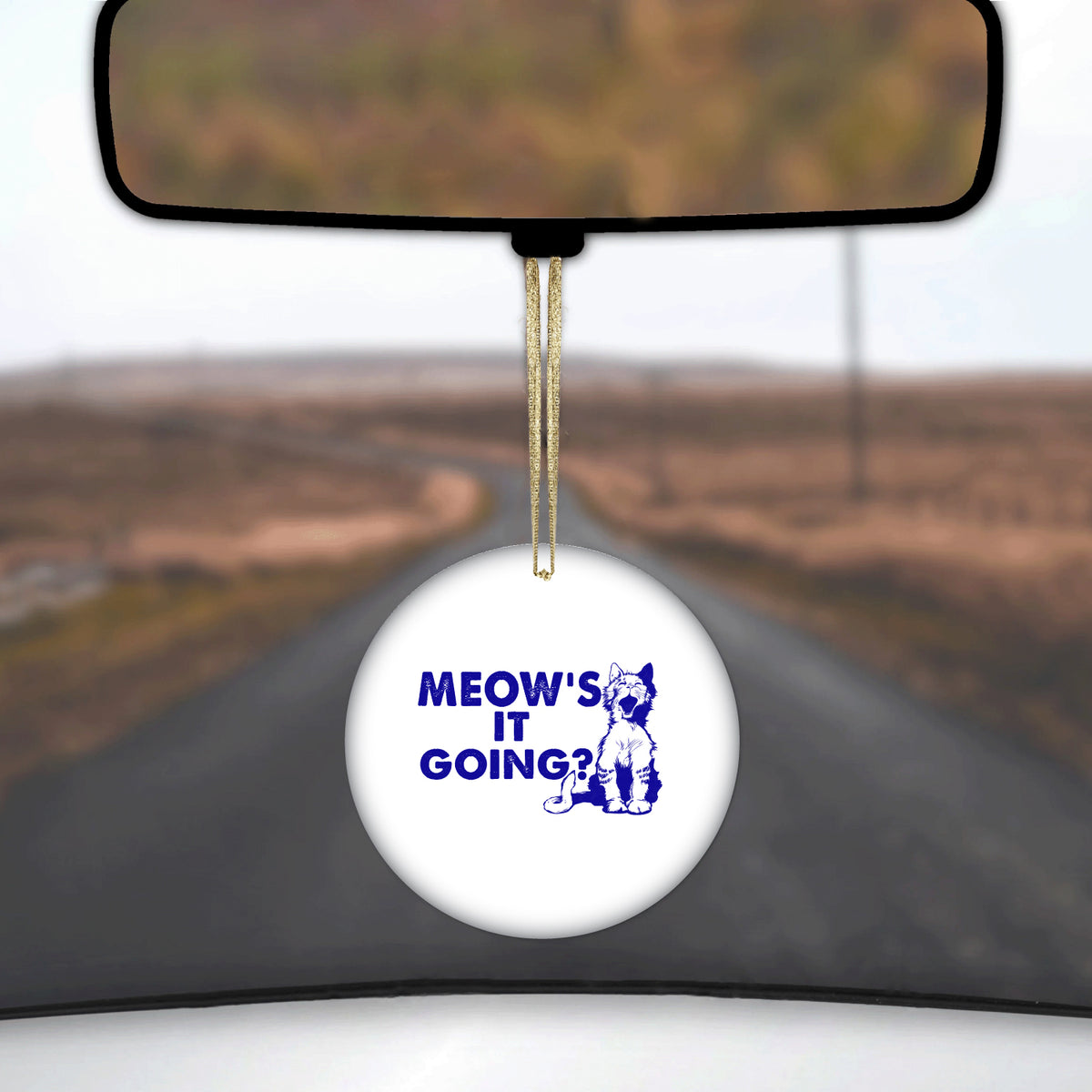 Meow's It Going? Ceramic Ornament, view 3