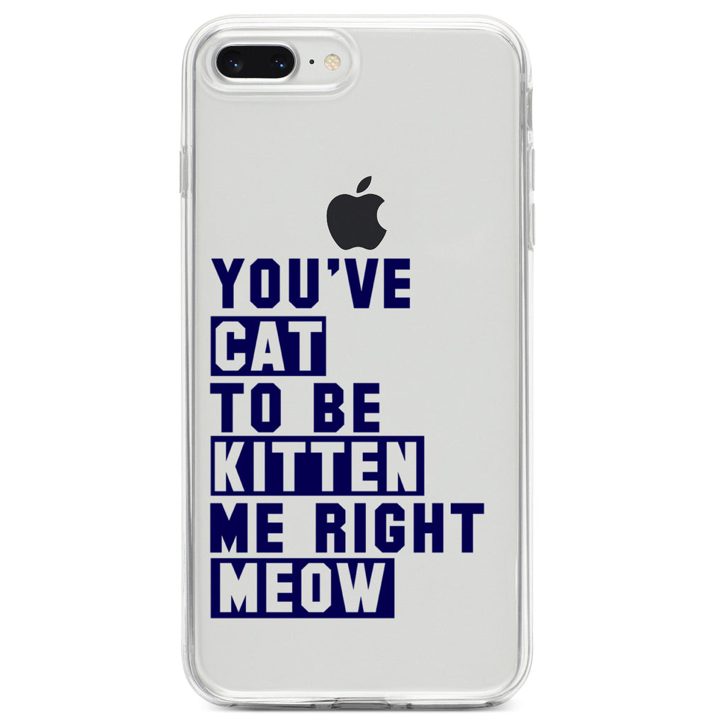 You've Cat to be Kitten Me Meow Clear Shockproof iPhone Case, view 6
