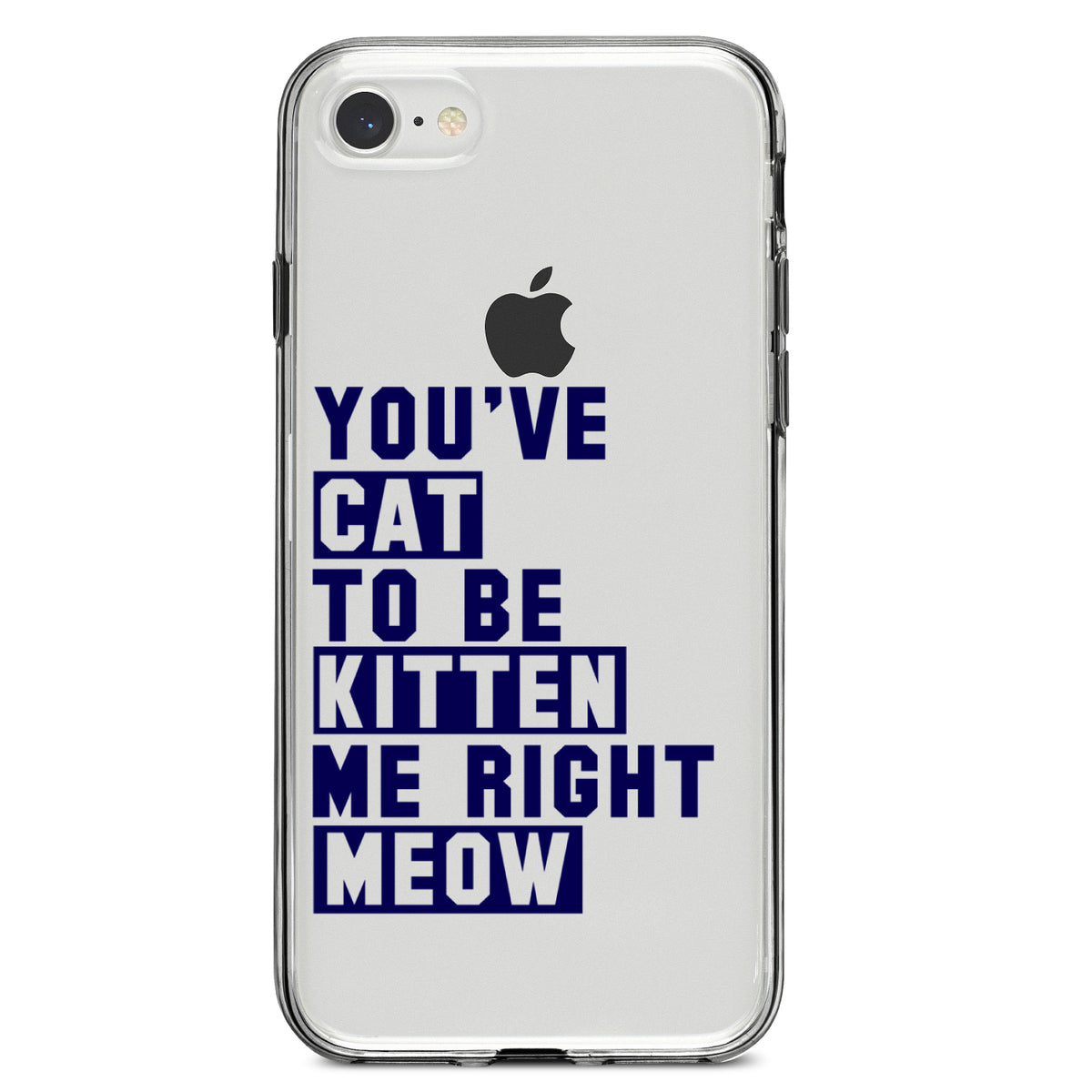You've Cat to be Kitten Me Meow Clear Shockproof iPhone Case, view 5