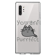 DistinctInk® Clear Shockproof Hybrid Case for Apple iPhone / Samsung Galaxy / Google Pixel - You Are Purrfect