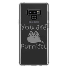 DistinctInk® Clear Shockproof Hybrid Case for Apple iPhone / Samsung Galaxy / Google Pixel - You Are Purrfect