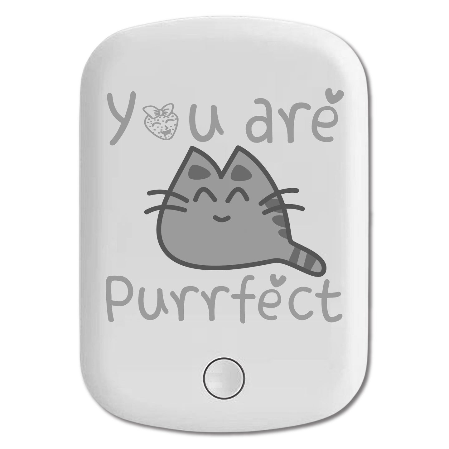 DistinctInk Magnetic Battery Pack, Wireless Portable Charger with USB-C Cable, Compatible with MagSafe iPhone 14 / 13 / 12 Series - You Are Purrfect