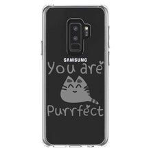 DistinctInk® Clear Shockproof Hybrid Case for Apple iPhone / Samsung Galaxy / Google Pixel - You Are Purrfect