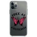 Free as a Butterfly, Pink Clear Shockproof iPhone Case