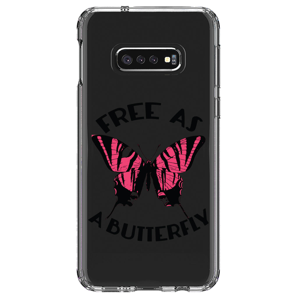 Free as a Butterfly, Pink Clear Shockproof iPhone Case, view 18