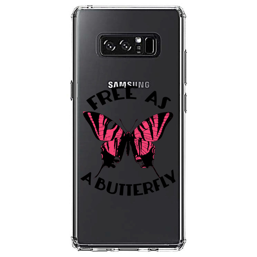 Free as a Butterfly, Pink Clear Shockproof iPhone Case, view 12
