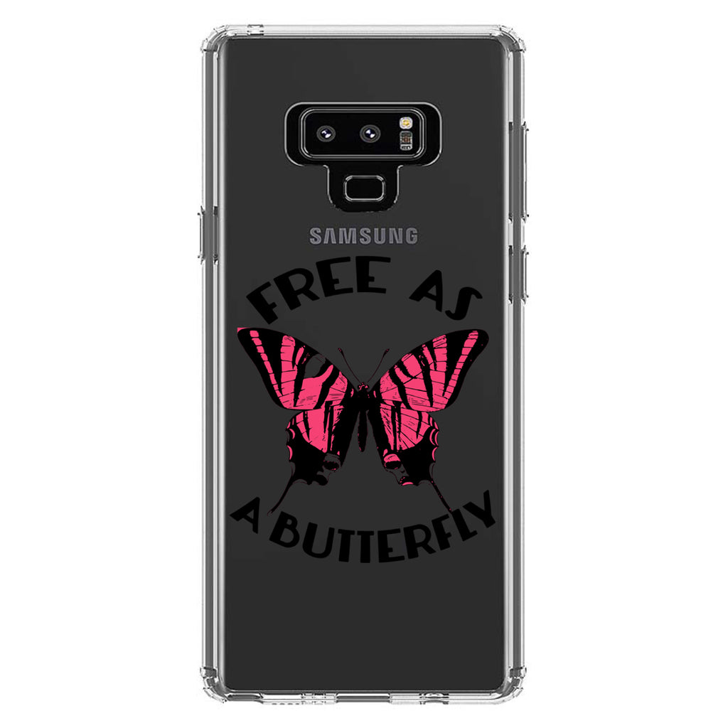 Free as a Butterfly, Pink Clear Shockproof iPhone Case, view 11