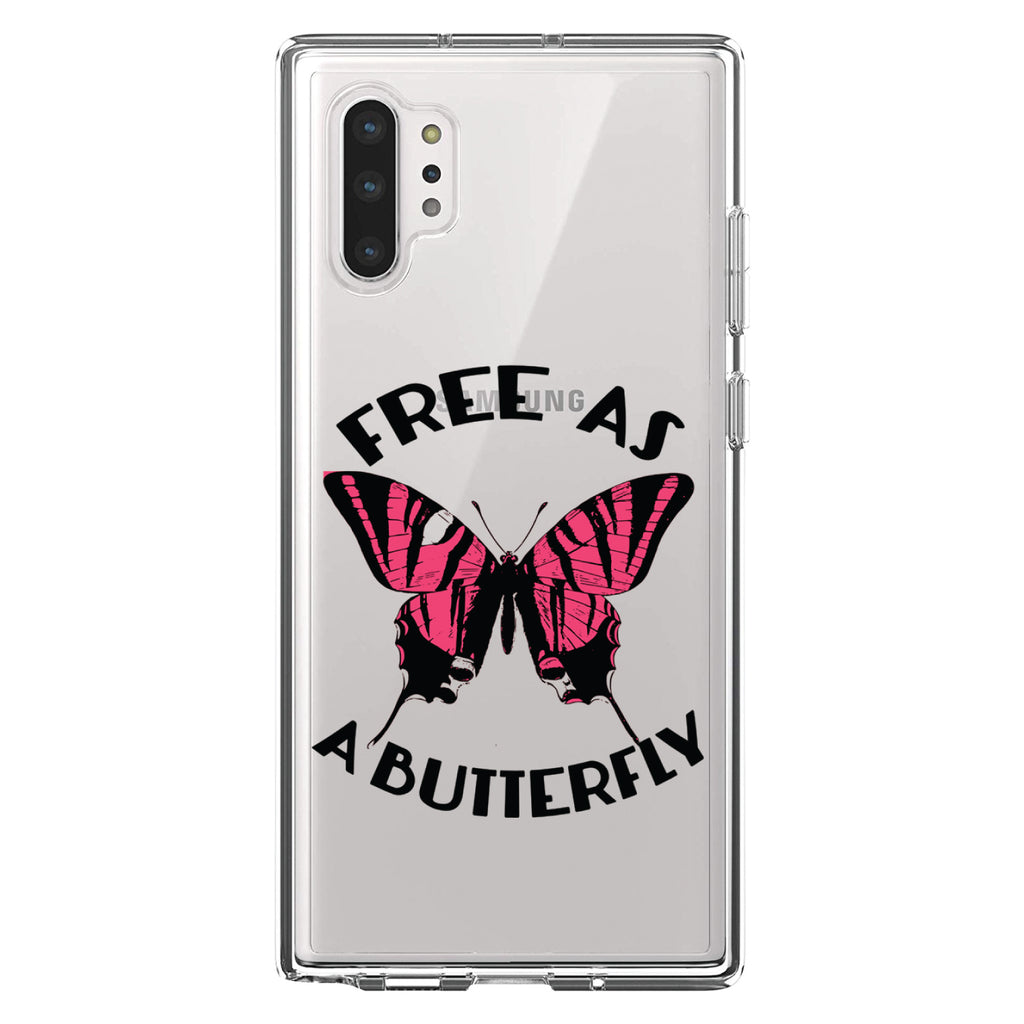 Free as a Butterfly, Pink Clear Shockproof iPhone Case, view 10