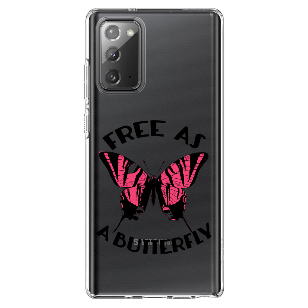 Free as a Butterfly, Pink Clear Shockproof iPhone Case, view 8