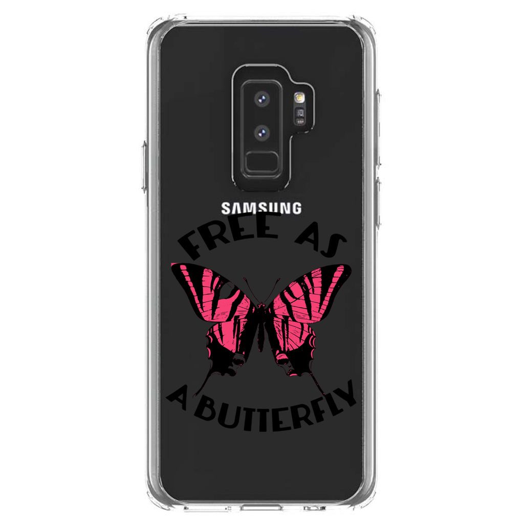 Free as a Butterfly, Pink Clear Shockproof iPhone Case, view 20