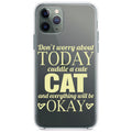 Cuddle a Cat Everything Will Be Okay Clear Shockproof iPhone Case