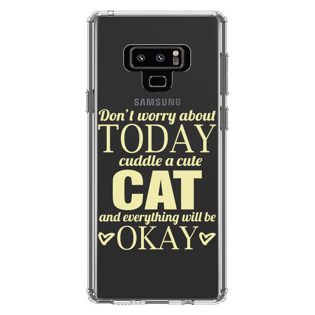 Cuddle a Cat Everything Will Be Okay Clear Shockproof iPhone Case, view 11
