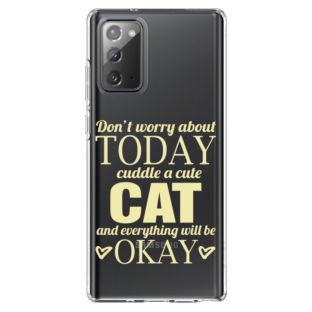 Cuddle a Cat Everything Will Be Okay Clear Shockproof iPhone Case, view 7