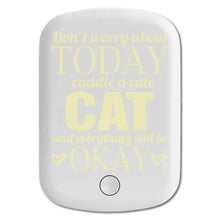 DistinctInk Magnetic Battery Pack, Wireless Portable Charger with USB-C Cable, Compatible with MagSafe iPhone 14 / 13 / 12 Series - Cuddle a Cat Everything Will Be Okay