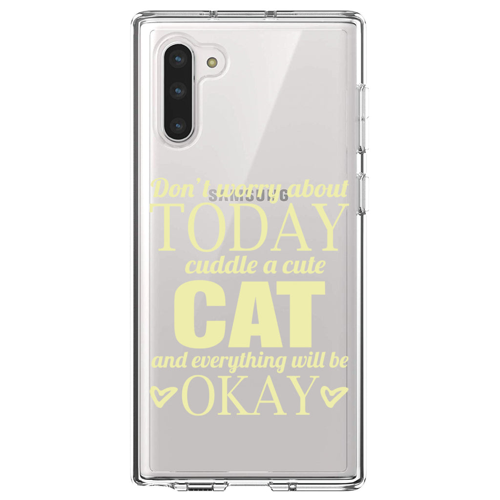 Cuddle a Cat Everything Will Be Okay Clear Shockproof iPhone Case, view 9