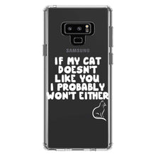 DistinctInk® Clear Shockproof Hybrid Case for Apple iPhone / Samsung Galaxy / Google Pixel - If My Cat Doesn't Like You I Won't Either