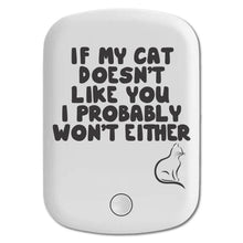 DistinctInk Magnetic Battery Pack, Wireless Portable Charger with USB-C Cable, Compatible with MagSafe iPhone 14 / 13 / 12 Series - If My Cat Doesn't Like You I Won't Either