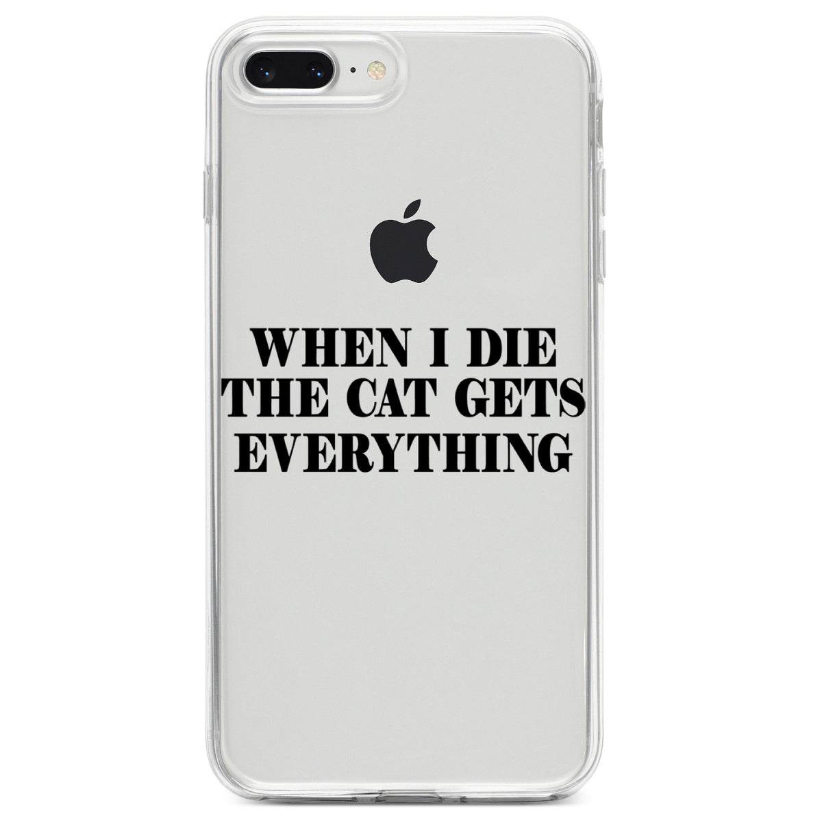 When I Die The Cat Gets Everything Clear Shockproof iPhone Case, view 6
