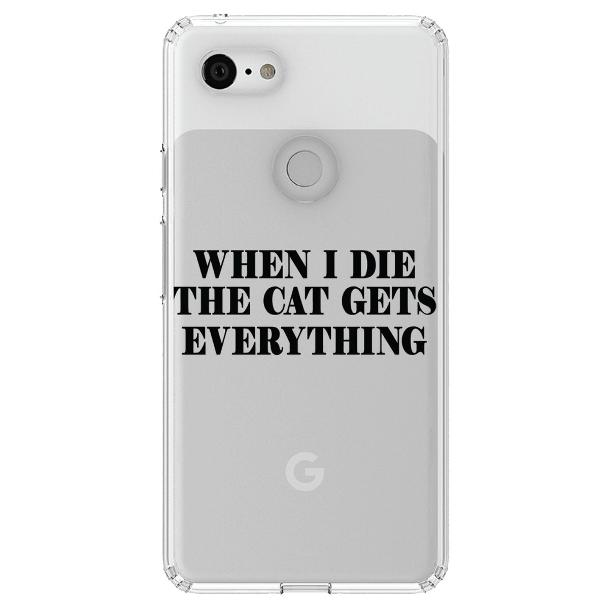 When I Die The Cat Gets Everything Clear Shockproof iPhone Case, view 22