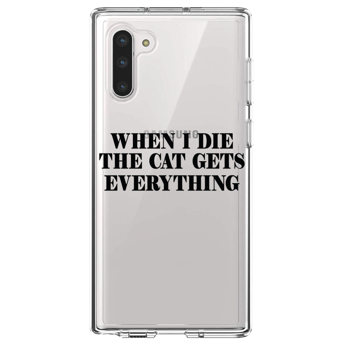 When I Die The Cat Gets Everything Clear Shockproof iPhone Case, view 9