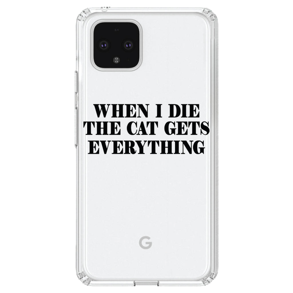 When I Die The Cat Gets Everything Clear Shockproof iPhone Case, view 23