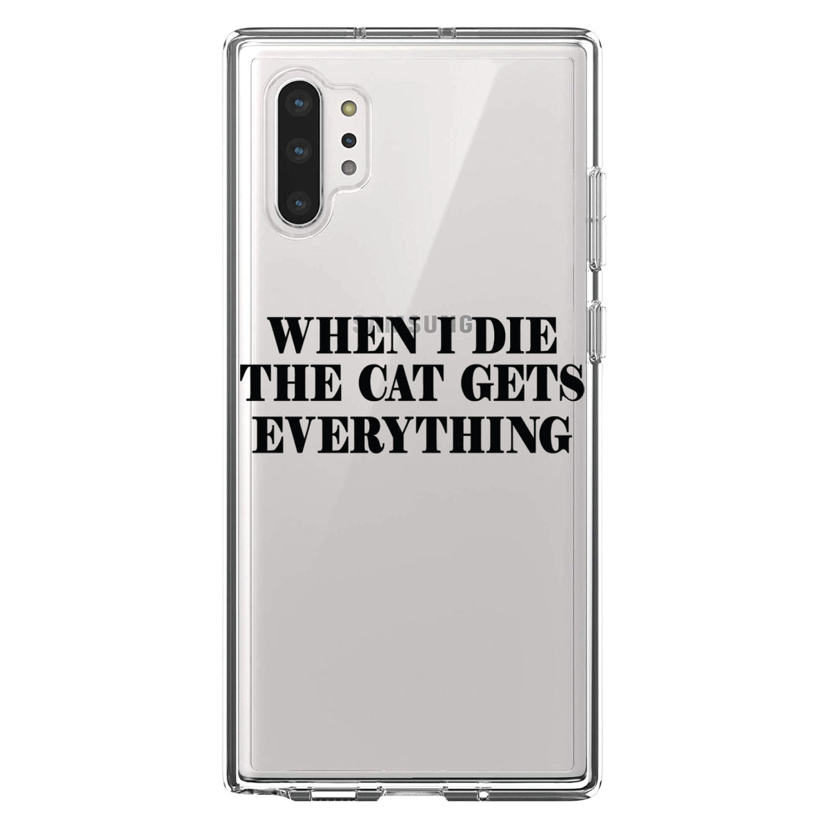 When I Die The Cat Gets Everything Clear Shockproof iPhone Case, view 10