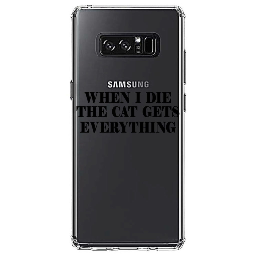 When I Die The Cat Gets Everything Clear Shockproof iPhone Case, view 12