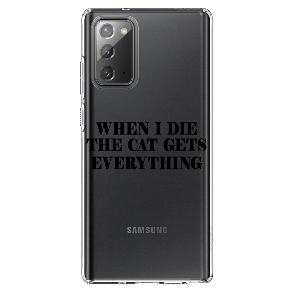 When I Die The Cat Gets Everything Clear Shockproof iPhone Case, view 7