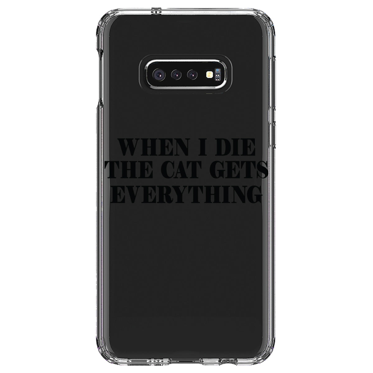 When I Die The Cat Gets Everything Clear Shockproof iPhone Case, view 18