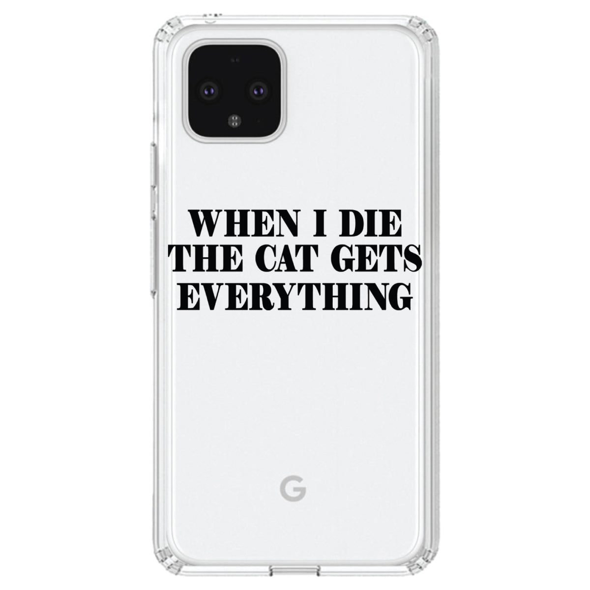 When I Die The Cat Gets Everything Clear Shockproof iPhone Case, view 24