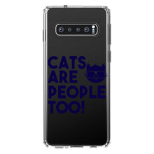 DistinctInk® Clear Shockproof Hybrid Case for Apple iPhone / Samsung Galaxy / Google Pixel - Cats Are People Too