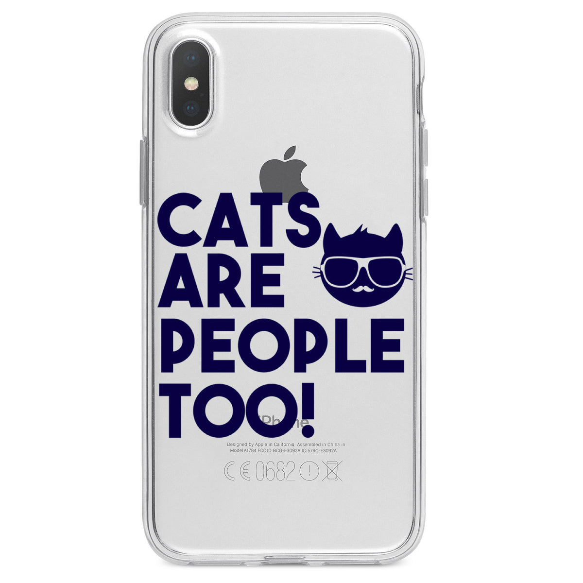 Cats Are People Too Clear Shockproof iPhone Case, view 2