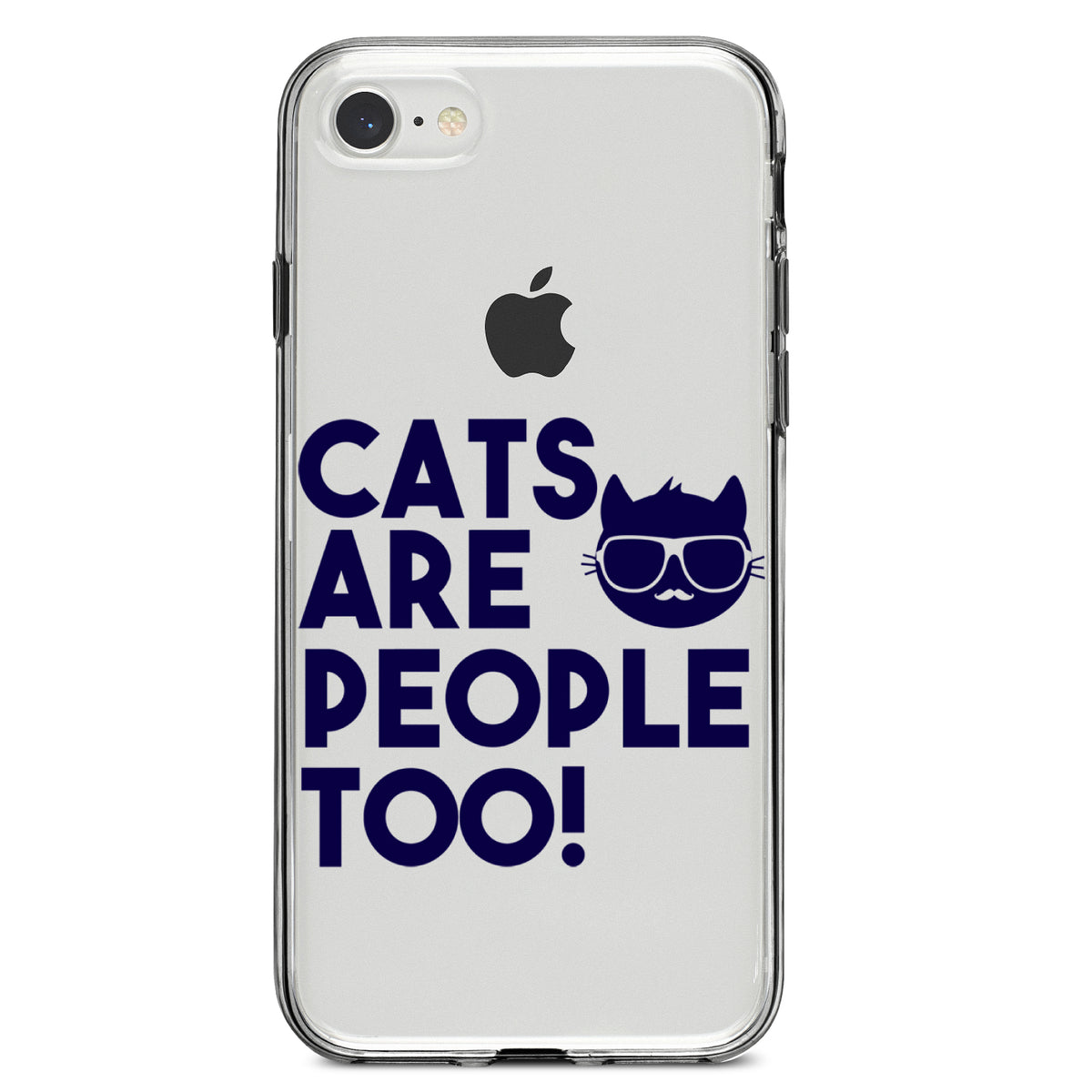 Cats Are People Too Clear Shockproof iPhone Case, view 5