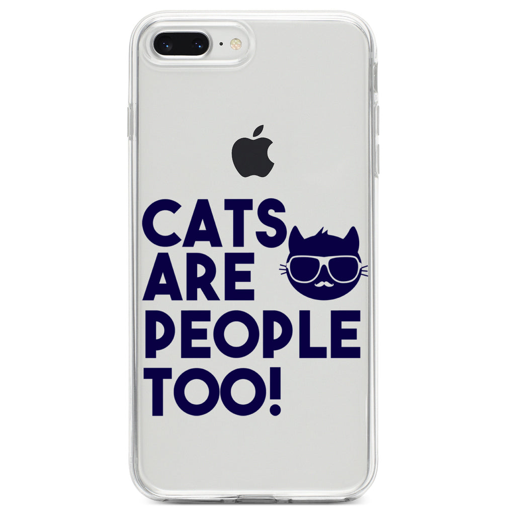 Cats Are People Too Clear Shockproof iPhone Case, view 6