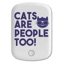 DistinctInk Magnetic Battery Pack, Wireless Portable Charger with USB-C Cable, Compatible with MagSafe iPhone 14 / 13 / 12 Series - Cats Are People Too