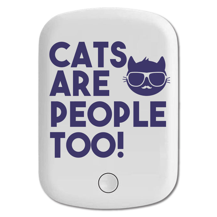 DistinctInk Magnetic Battery Pack, Wireless Portable Charger with USB-C Cable, Compatible with MagSafe iPhone 14 / 13 / 12 Series - Cats Are People Too