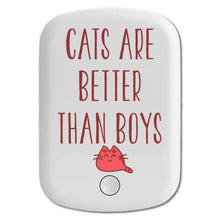 DistinctInk Magnetic Battery Pack, Wireless Portable Charger with USB-C Cable, Compatible with MagSafe iPhone 14 / 13 / 12 Series - Cats Are Better Than Boys