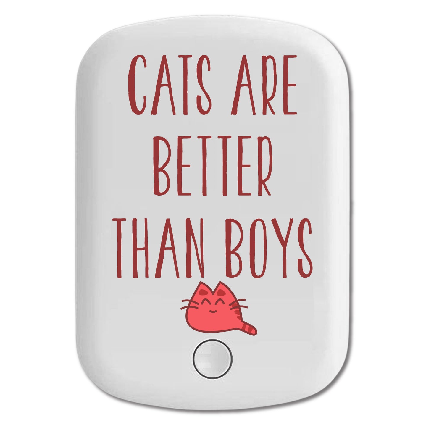 DistinctInk Magnetic Battery Pack, Wireless Portable Charger with USB-C Cable, Compatible with MagSafe iPhone 14 / 13 / 12 Series - Cats Are Better Than Boys