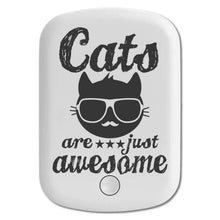 DistinctInk Magnetic Battery Pack, Wireless Portable Charger with USB-C Cable, Compatible with MagSafe iPhone 14 / 13 / 12 Series - Cats Are Just Awesome