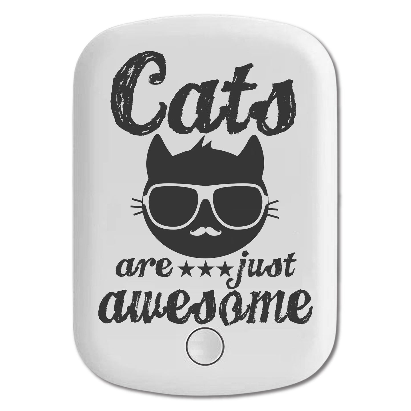 DistinctInk Magnetic Battery Pack, Wireless Portable Charger with USB-C Cable, Compatible with MagSafe iPhone 14 / 13 / 12 Series - Cats Are Just Awesome