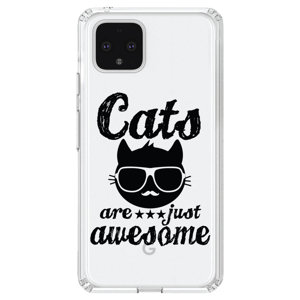 Cats Are Just Awesome Clear Shockproof iPhone Case, view 24