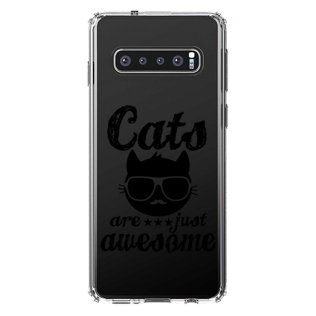 Cats Are Just Awesome Clear Shockproof iPhone Case, view 17