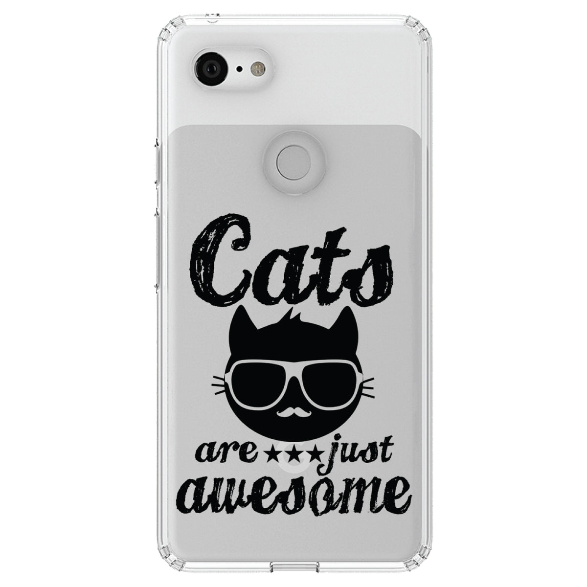Cats Are Just Awesome Clear Shockproof iPhone Case, view 21