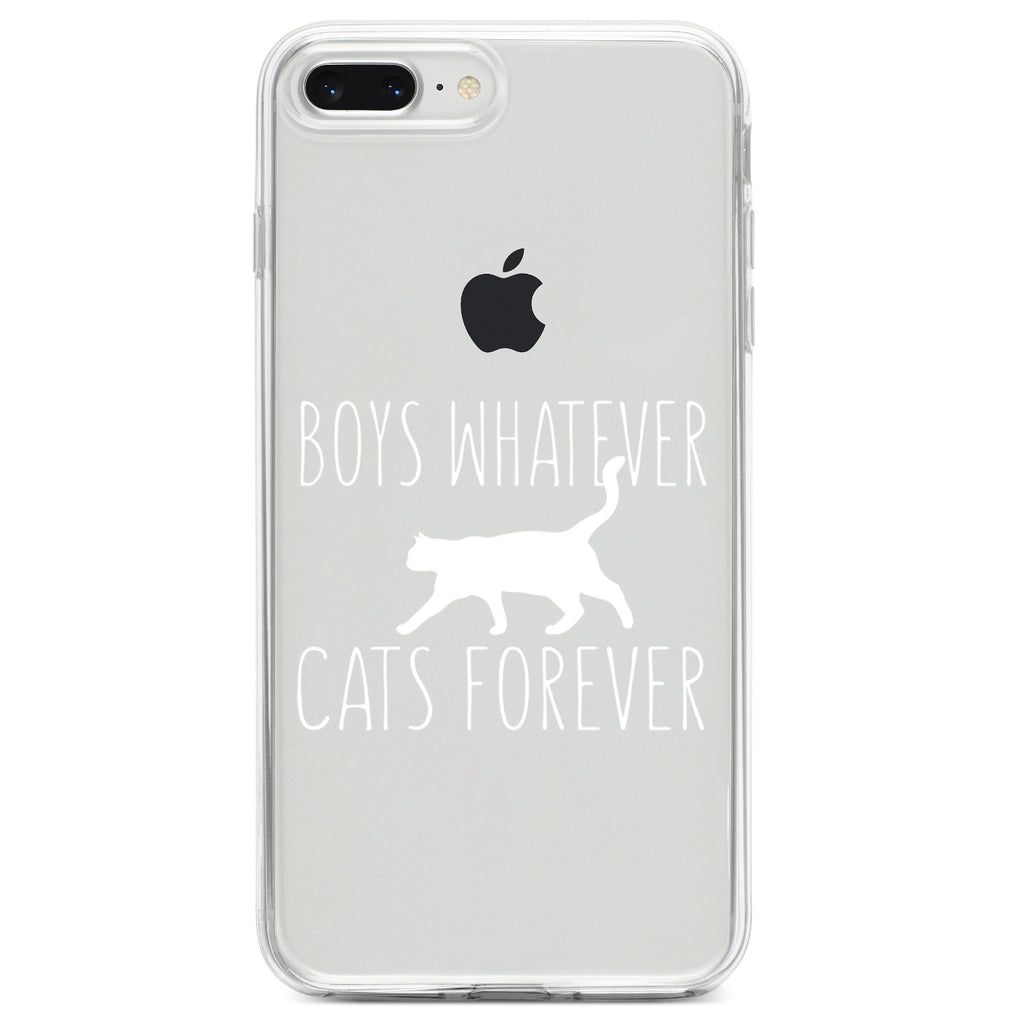 Boys Whatever, Cats Forever Clear Shockproof iPhone Case, view 6