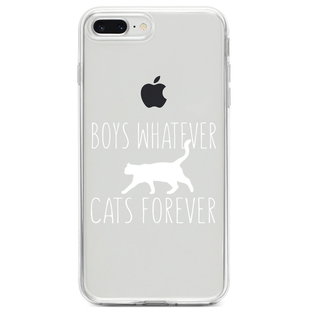 Boys Whatever, Cats Forever Clear Shockproof iPhone Case, view 6