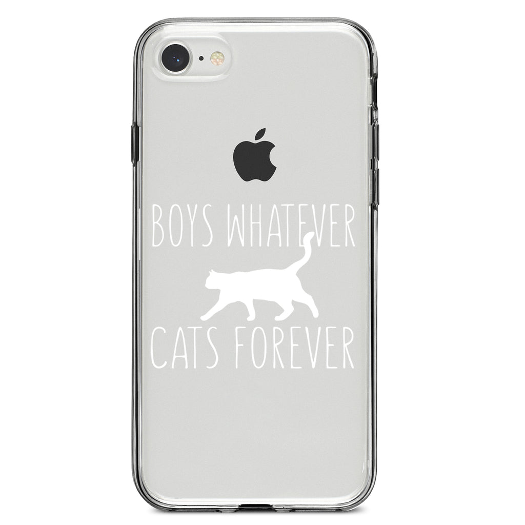 Boys Whatever, Cats Forever Clear Shockproof iPhone Case, view 5