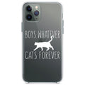 Boys Whatever, Cats Forever Clear Shockproof iPhone Case