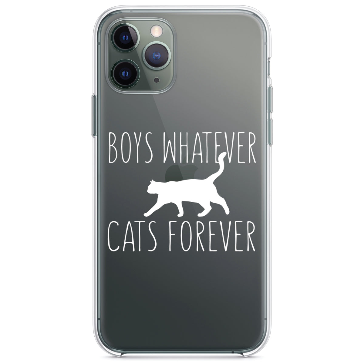 Boys Whatever, Cats Forever Clear Shockproof iPhone Case