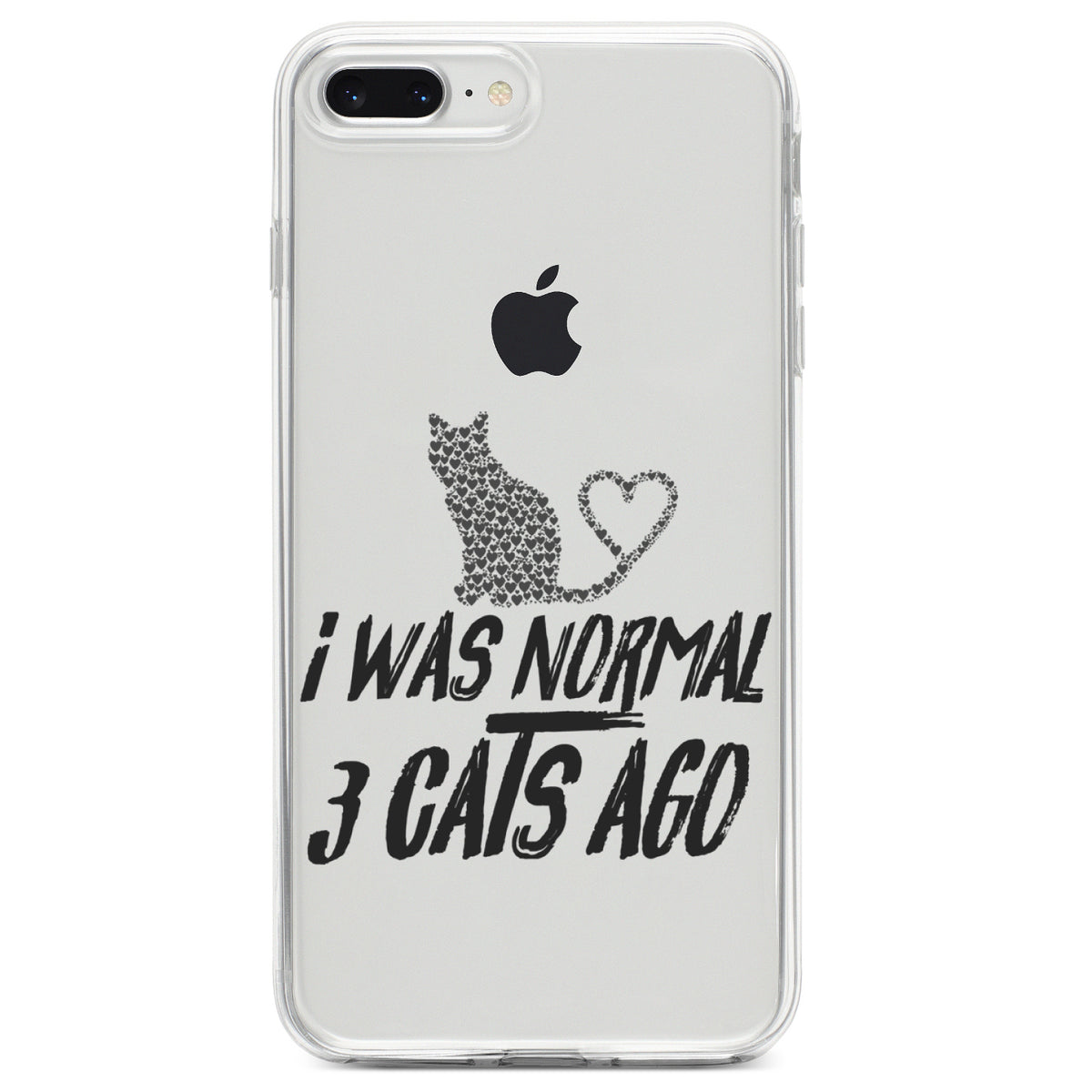 I Was Normal 3 Cats Ago Clear Shockproof iPhone Case, view 6